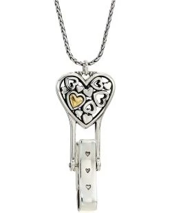 Brighton Necklaces Floating Heart Badge Clip Necklace
