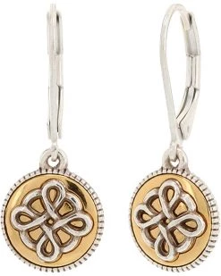 Brighton Interlok Noir Leverback Earrings