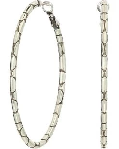 Brighton Pebble Large Oval Hoop Earrings