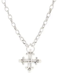 Brighton Necklaces Taos Pearl Cross Necklace