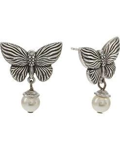 Brighton Bloom Butterfly Post Drop Earrings