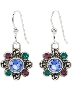 Brighton Elora Gems Flower Petite French Wire Drop Earrings