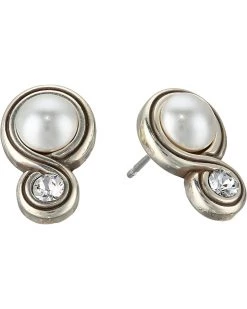 Brighton Infinity Pearl Post Earrings