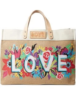 Brighton Handbags Love Burlap Tote